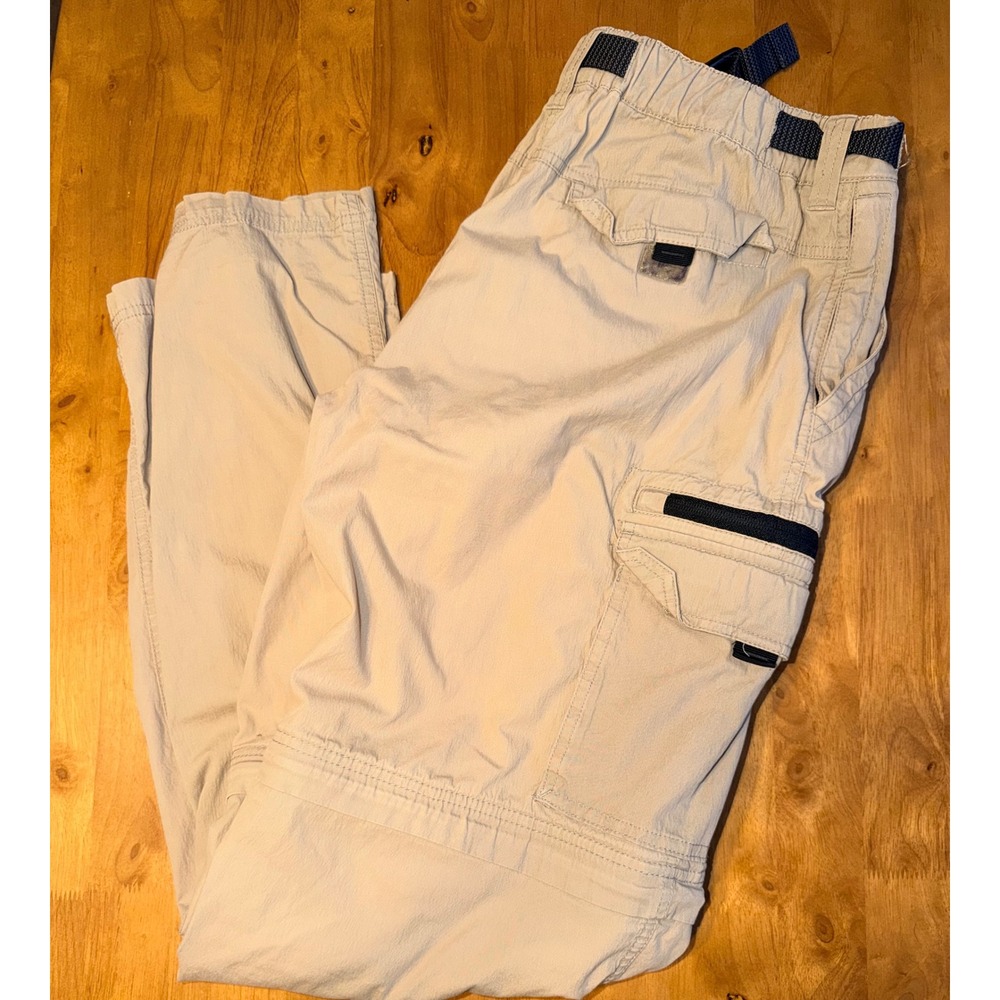 BC Clothing Mens Convertible Cargo Pants Khaki Tan Zip Off Shorts Size M x 34